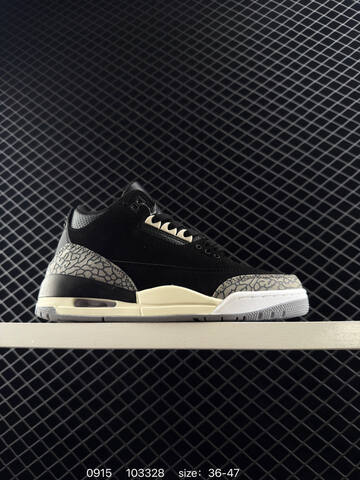 Jordan Air Jordan 3 Retro White Grey Blue Cream EU 36-47 Basketball Shoe - Unisex (BS-80704)