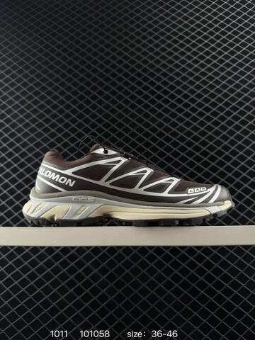 Salomon XT-6 Cream Lavender Black Yellow 36-46 Trail Shoe Trail Running Sneakers - Unisex (BS-85965)