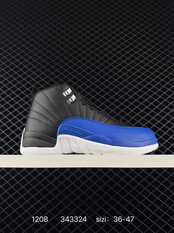 Jordan Air Jordan 12 Retro Black Blue White EU 36-47 Basketball Shoe - Unisex (BS-80088)
