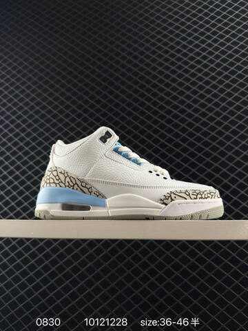 Jordan Air Jordan 3 Retro White Black Cream Red Blue EU 36-46 Basketball Shoe - Unisex (BS-80802)
