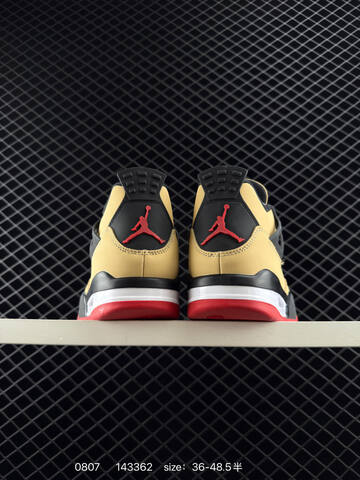 Jordan Air Jordan 4 Retro Tan Black White Red EU 36-48 5 Basketball Shoe - Unisex (BS-80961)