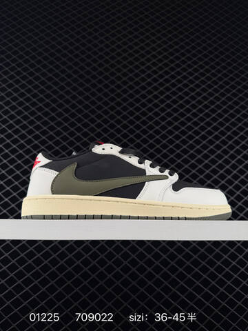 Jordan Air Jordan 1 Low Travis Scott Olive White Black Olive Cream Red EU 36-45 Sneaker - Unisex (BS-79770)