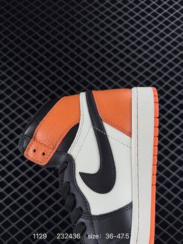 Jordan Air Jordan 1 High OG Shattered Backboard Black Orange White EU 36-47 5 Basketball Shoe - Unisex (BS-80159)