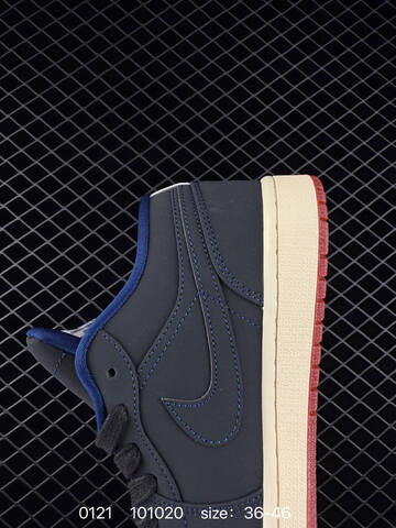 Jordan Air Jordan 1 Low DV1759-448 Dark Navy Pale Cream Red Blue EU 36-46 Sneaker - Unisex (BS-79796)