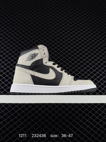 Jordan Air Jordan 1 Retro High OG 555088 115 Light Grey Black White EU 36-47 Basketball Shoe - Unisex (BS-80079)