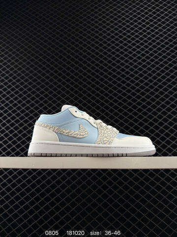Jordan Air Jordan 1 Low IB7692-400 Light Blue White Beige Grey EU 36-46 Sneaker - Unisex (BS-80968)