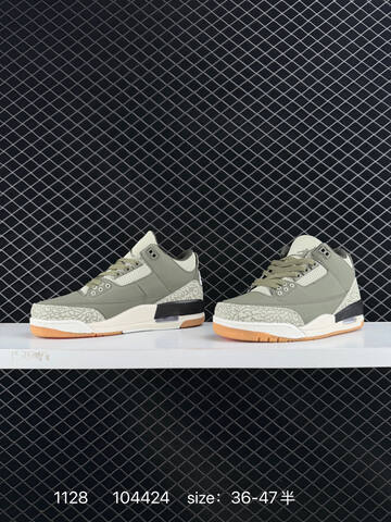 Jordan Air Jordan 3 Olive Green Sail Black Gum EU 36-47 Basketball Shoe - Unisex (BS-80163)