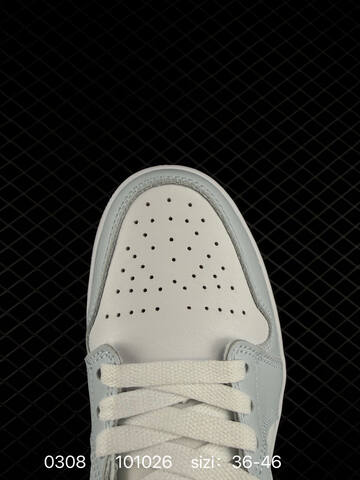 Jordan Air Jordan 1 Low White Light Grey Dark Navy EU 36-46 Sneaker - Unisex (BS-79687)