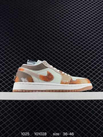 Jordan Air Jordan 1 Low Light Blue Brown Orange White Gum EU 36-46 Sneaker - Unisex (BS-80447)