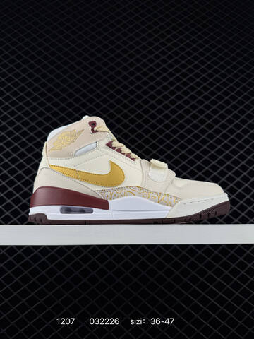 Jordan Air Jordan Legacy 312 Sail Gold Burgundy White Pink EU 36-47 Basketball Shoe - Unisex (BS-80093)