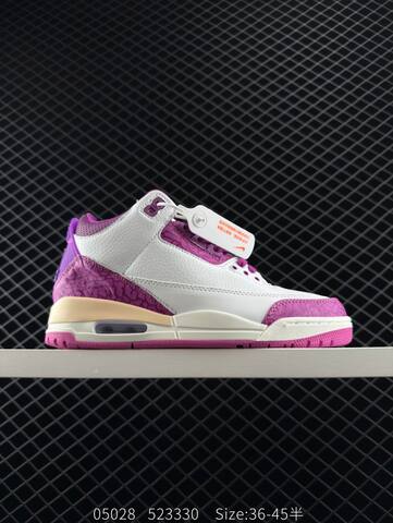 Jordan Air Jordan 3 Retro White Purple Beige EU 36-45 Basketball Shoe - Unisex (BS-81291)