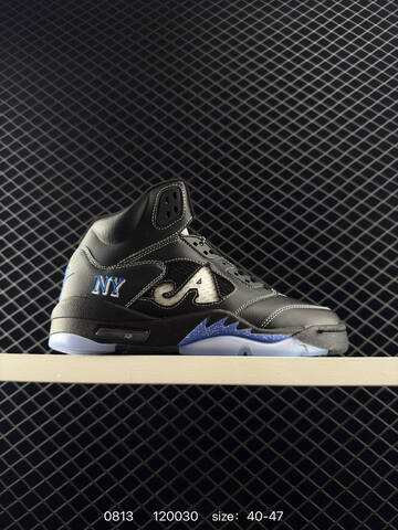 Jordan Air Jordan 5 Black Blue White EU 40-47 Basketball Shoe - Men's (BS-80925)