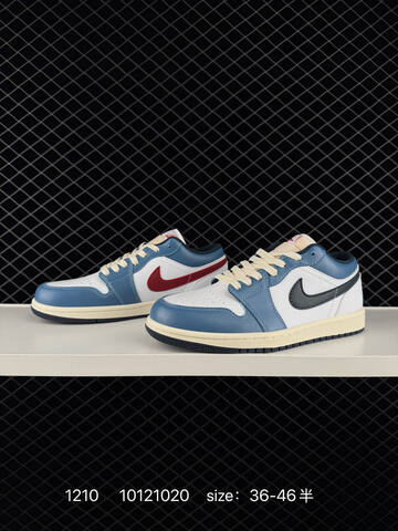 Jordan Air Jordan 1 Low Motion White Blue Red Navy Cream EU 36-46 Sneaker - Unisex (BS-80080)