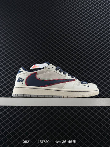 Jordan Air Jordan 1 Low Sail Navy Red Grey EU 36-45 Skate Shoe - Unisex (BS-80861)