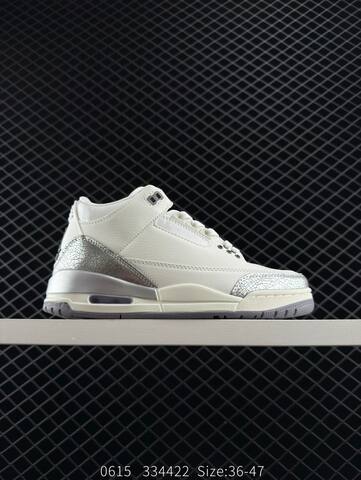Jordan Air Jordan 3 Retro Sail Metallic Silver Sail Metallic Silver Grey EU 36-47 Basketball Shoe - Unisex (BS-81203)