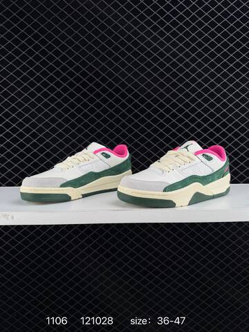 Jordan Air Jordan 4 Retro Flight Court Sail Dark Green Pink Grey EU 36-47 Sneaker - Unisex (BS-80333)
