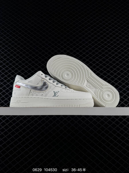 Nike Air Force 1 07 LV8 off white black silver EU 36-45 sneaker