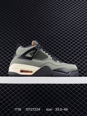 Jordan Air Jordan 4 Retro White Grey Navy Yellow EU 35 5-48 Basketball Shoe - Unisex (BS-80256)