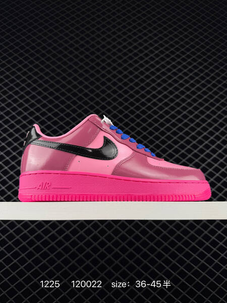 Nike Air Force 1 Low pink black with blue laces 36-45 5 lifestyle