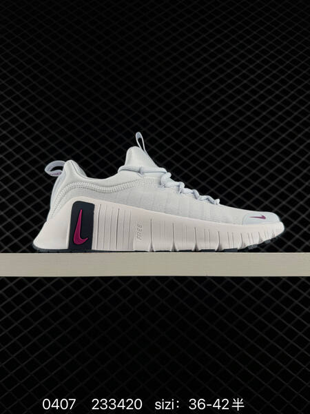 Nike Free Metcon 6 Light grey white with dark grey and hot pink accents EU 36-42 with half sizes training