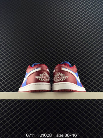 Jordan Air Jordan 1 Low Red Blue White EU 36-46 Sneaker - Unisex (BS-81078)