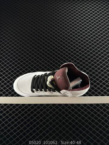 Jordan Air Jordan 5 Retro High White Burgundy Black Cream EU 40-48 Basketball Shoe - Men's (BS-81333)