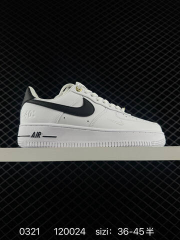 Nike Air Force 1 07 White Black EU 36-45 Casual - Unisex (BS-72547)
