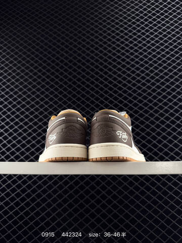 Jordan Air Jordan 1 Low Brown White Tan Sail Gum EU 36-46 Sneaker - Unisex (BS-80712)