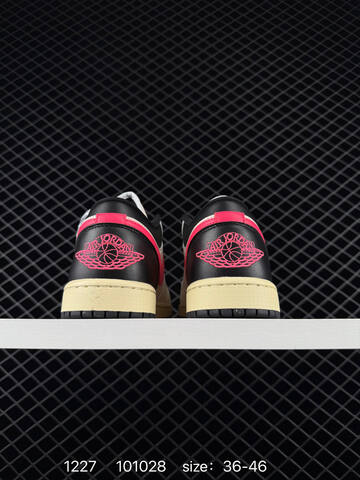 Jordan Air Jordan 1 Low White Black Pink Cream EU 36-46 Sneaker - Unisex (BS-79977)