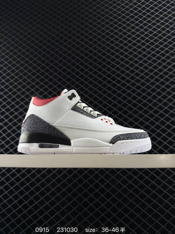 Jordan Air Jordan 3 Retro White Black Orange Cream EU 36-46 Basketball Shoe - Unisex (BS-80708)