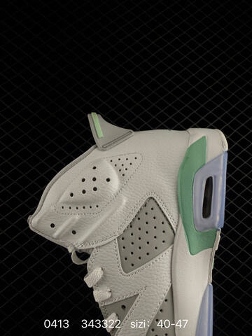 Jordan Air Jordan 6 Retro White Grey Mint Green EU 40-47 Basketball Shoe - Men's (BS-79492)