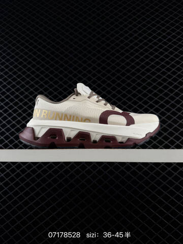 On Cloudmonster 3 Hyper Cream Maroon Taupe Black EU 36-45 Running Shoe Running Sneakers - Unisex (BS-85029)