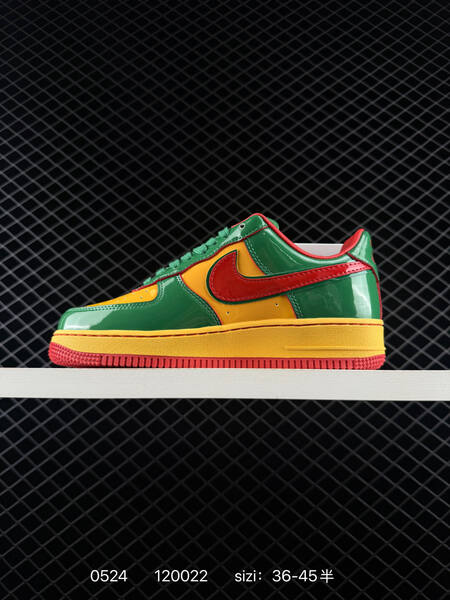 Nike Air Force 1 07 green yellow red EU 36-45 skate