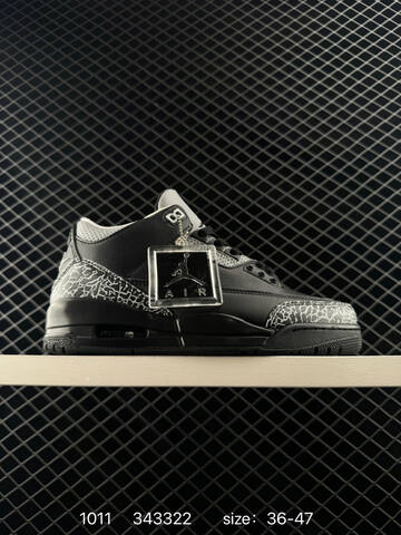 Jordan Air Jordan 3 Retro Black White EU 36-47 Basketball Shoe - Unisex (BS-80547)