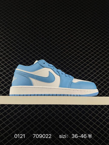 Jordan Air Jordan 1 Low Black White Royal Blue Dark Navy Light Blue Sail EU 36-46 Sneaker - Unisex (BS-79793)