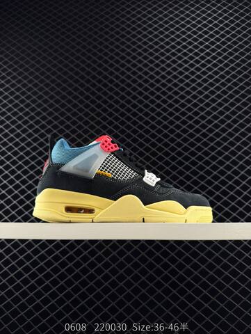 Jordan Air Jordan 4 Retro Beige Black Yellow Red Blue EU 36-46 Basketball Shoe - Unisex (BS-81238)