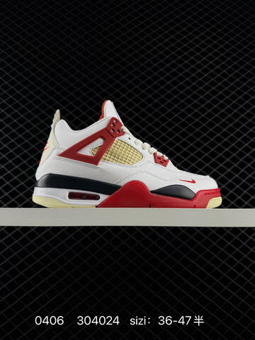 Jordan Air Jordan 4 Retro OG White Red Black Cream EU 36-47 Basketball Shoe - Unisex (BS-79542)
