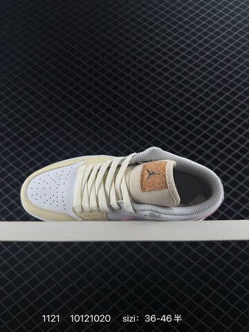Jordan Air Jordan 1 Low White Beige Pink Light Blue Grey EU 36-46 Sneaker - Unisex (BS-80218)
