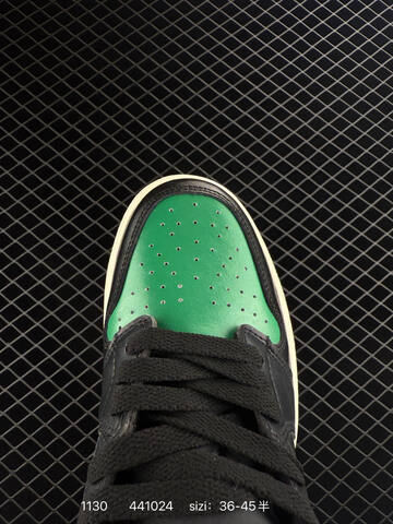 Jordan Air Jordan 1 Retro High OG 555088-201 Black Green Sail EU 36-45 Basketball Shoe - Unisex (BS-80146)