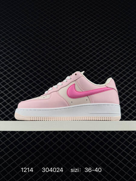 Nike Air Force 1 Low pink white with hot pink swoosh 36-40 lifestyle
