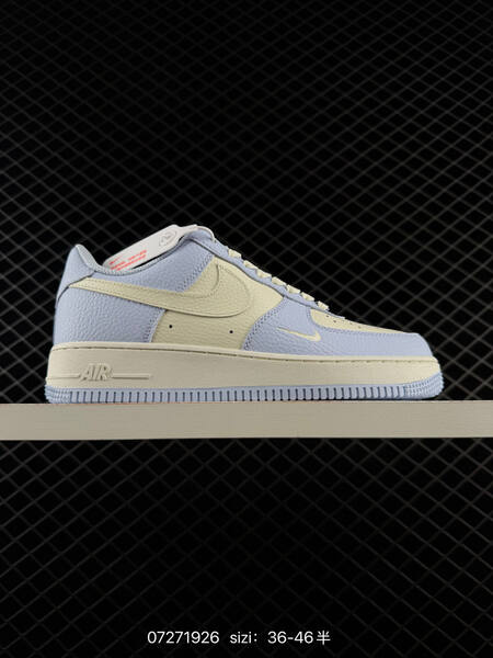 Nike Air Force 1 07 light blue cream white navy EU 36-46 lifestyle