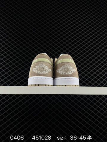 Jordan Air Jordan 1 Low White Khaki Light Green EU 36-45 Sneaker - Unisex (BS-79545)