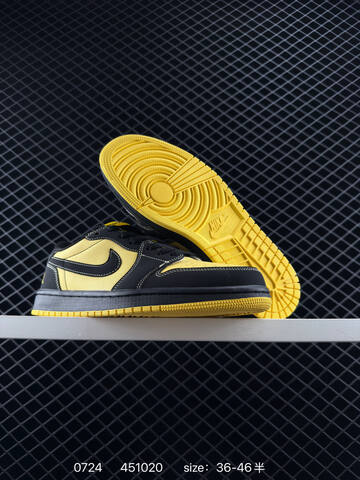 Jordan Air Jordan 1 Low IB8836-007 Black Yellow EU 36-46 Sneaker - Unisex (BS-81023)