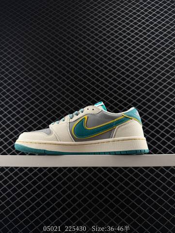 Jordan Air Jordan 1 Low OG Sail Grey Teal Yellow EU 36-46 Skate Shoe - Unisex (BS-81332)