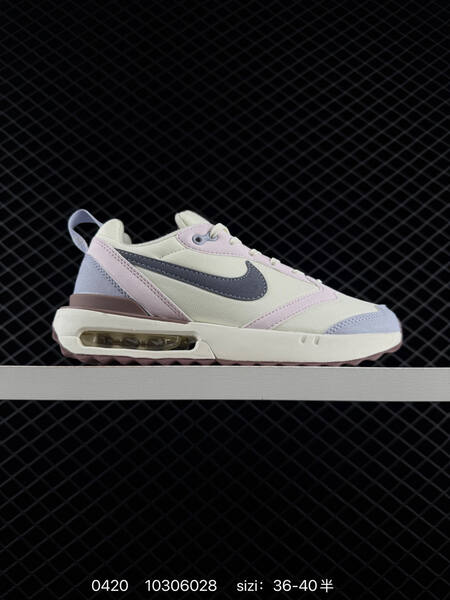 Nike Air Max Dawn Cream white with light pink light purple grey swoosh brown accents EU 36-40 half sizes available lifestyle