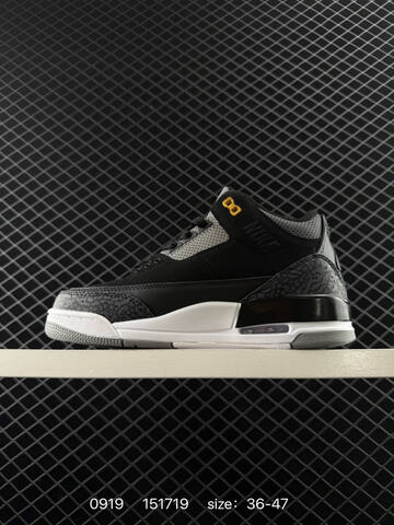 Jordan Air Jordan 3 Retro Tinker Black Cement Black Grey White Yellow EU 36-47 Basketball Shoe - Unisex (BS-80667)
