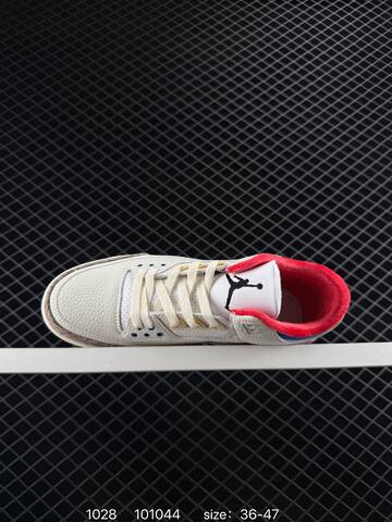Jordan Air Jordan 3 Retro Seoul 2 0 Sail Beige Brown Red Blue EU 36-47 Basketball Shoe - Unisex (BS-80418)