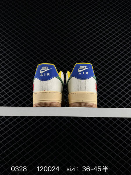 Nike Air Force 1 07 white yellow green blue brown EU 36-45 skate