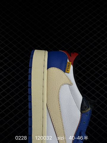 Jordan Air Jordan 1 Low Travis Scott Reverse Mocha 3 0 White Blue Red Cream Black EU 40-46 Sneaker - Men's (BS-79703)