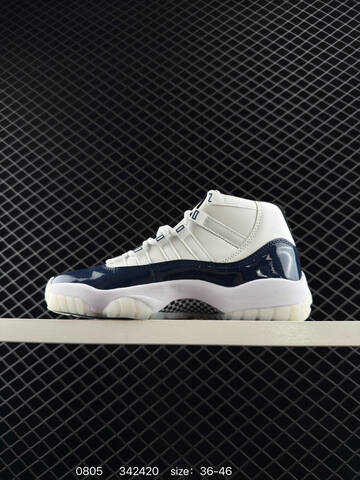 Jordan Air Jordan 11 Retro White Navy Blue Translucent EU 36-46 Basketball Shoe - Unisex (BS-80965)
